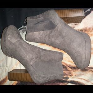 Cool gray booties
